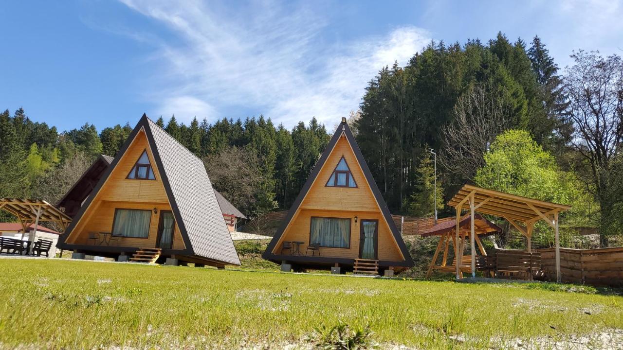 Catunul Din Podei A-Frame Dragoslavele Bagian luar foto